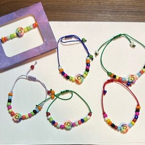 Colorful Beaded Kids Bracelets Set